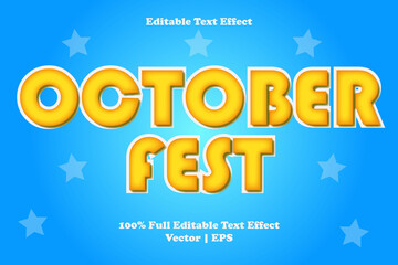 October fest editable text effect