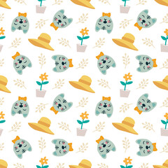 outline sketch of animals and flowers