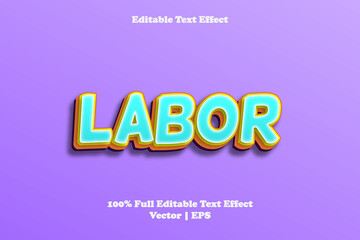 Fototapeta premium Labor editable text effect