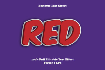 Red editable text effect