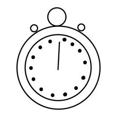Timer, chronometer, deadline. Hand drawn doodles for business, sports, delivery, time management, competition. Fast time concept. Vector illustration.