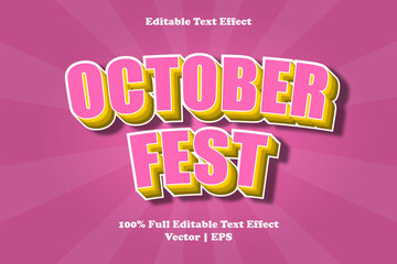 October fest editable text effect