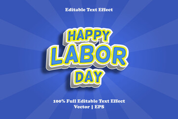 Happy labor day editable text effect