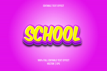 Fototapeta premium School editable text effect