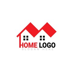 Home logo template, vector illustration