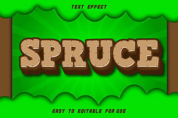 Spruce Editable Text Effect Emboss Modern Style