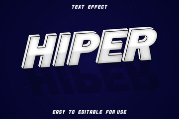 Hyper Editable Text Effect Emboss Modern Style