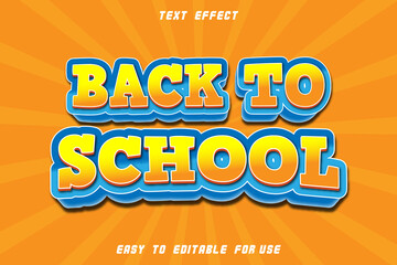 Back To School Editable Text Effect Emboss Comic Style