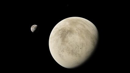 Planets and galaxy, science fiction wallpaper