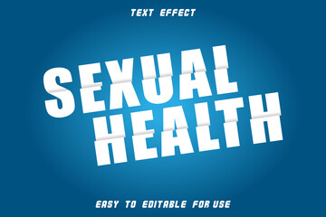 Sexual Health Editable Text Effect Slice Style