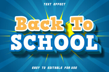 Back To School Editable Text Effect Emboss Comic Style