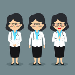 Waiters Character with Various Expression