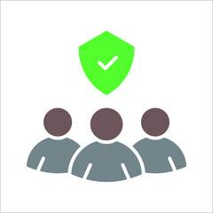 Employees Protection icon. An inclusive workplace. vector illustration. Color editable
