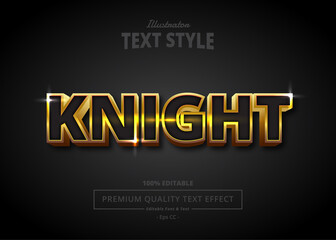 Obraz premium KNIGHT ILLUSTRATOR TEXT EFFECT