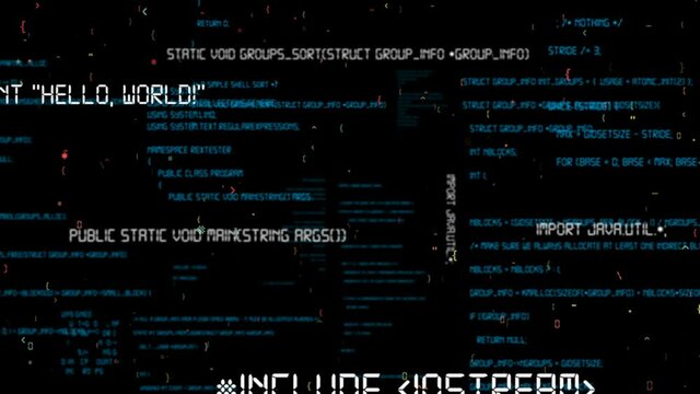 Visionary programming and coding of future software . 3D rendering computer graphic .
