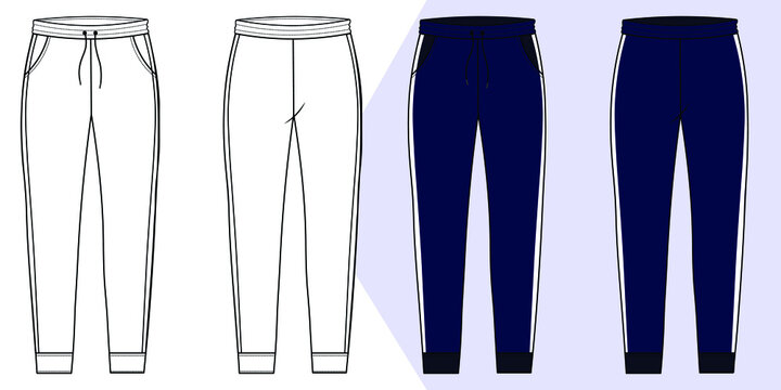 Men's Track Pant And Side Cut And Sewing