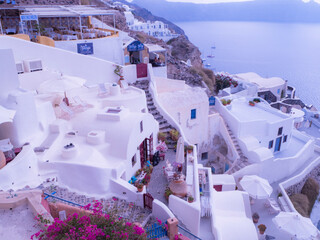 Scenic Santorini view from high