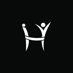 Monogram Initials YH HY logo design red on white background, infinity logo symbol template icons vector.