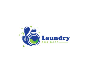laundry logo creative clean wash design template