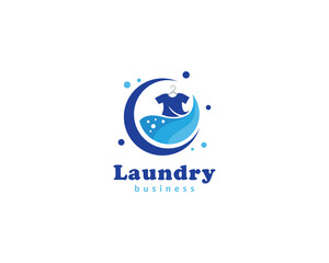 Laundry logo creative design template clothes logo