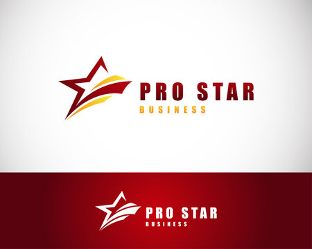 pro star logo creative sign symbol design template