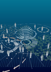 新しい生活スタイル ソーシャルディスタンスイメージ