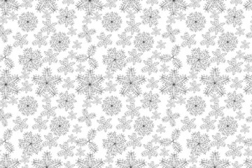 pano seamless raster floral pattern with white doodles flowers