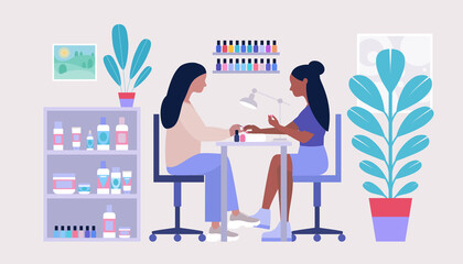 Manicure service concept