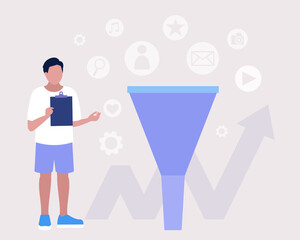Sales funnel concept