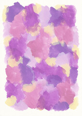素材テクスチャ　絵の具ペイント　紫・ピンク・黄色