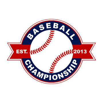 baseball vector logo badge with background