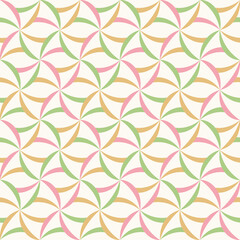 Japanese Spiral Star Vector Seamless Pattern