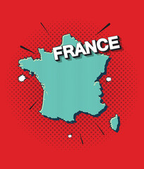 Pop art map of france