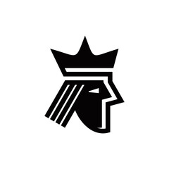 King Face Logo Vector