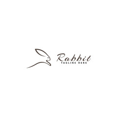 rabbit logo design. logo template