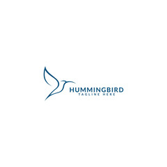 hummingbird logo design. logo template