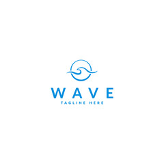 wave logo design. logo template