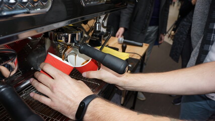 coffee, coffee machine,hands,drink,hot drink