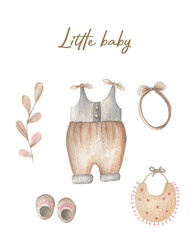 Children's card with watercolor illustrations.