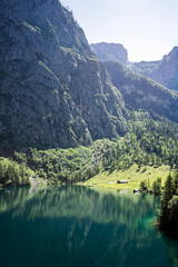 Beatiful view on Mountain lake landscape