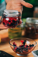 Jar with Fermented Fruits