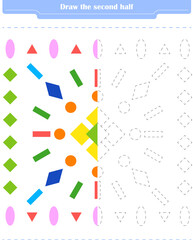  Educational game for children. Circle and color 