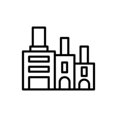 Factory icon vector set. productions  illustration sign collection. manufacture symbol. industry logo.
