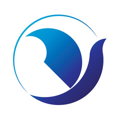 Flying bird figure icon