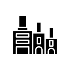 Factory icon vector set. productions  illustration sign collection. manufacture symbol. industry logo.
