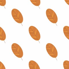 Raster leaves. Autumn elements isolated on white background. A pattern of fall elements. 