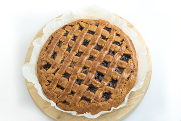 Tasty tart with homemade fig jam