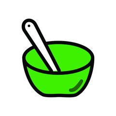 dough bowl icon Mixing Cuisine Icon. Cook and Mix Dough Symbol.