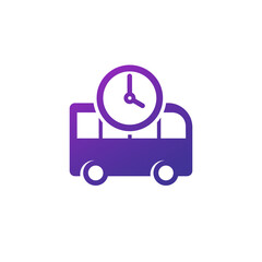 bus schedule, arrival time icon