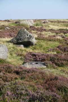 rock and stone millstone in Derbyshire Peak District
